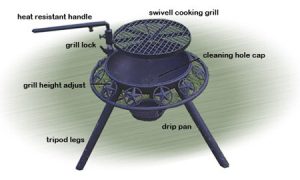 bbq fire pit 900mm