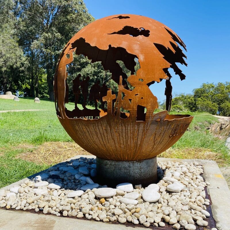 Beautiful globe fire pit